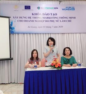 Read more about the article Khóa đào tạo “Xây dựng hệ thống marketing thông minh cho doanh nghiệp do phụ nữ làm chủ” tại An Giang