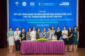 Read more about the article Hội thảo với chủ đề “Kết nối công nghệ với sản xuất để kinh doanh hiệu quả cho các doanh nghiệp do nữ làm chủ”.
