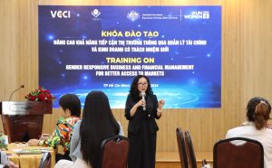 Read more about the article Khoá đào tạo về “Nâng cao khả năng tiếp cận thị trường thông qua quản lý tài chính và kinh doanh có trách nhiệm giới” ngày 28/02/2024 tại TP Hồ Chí Minh