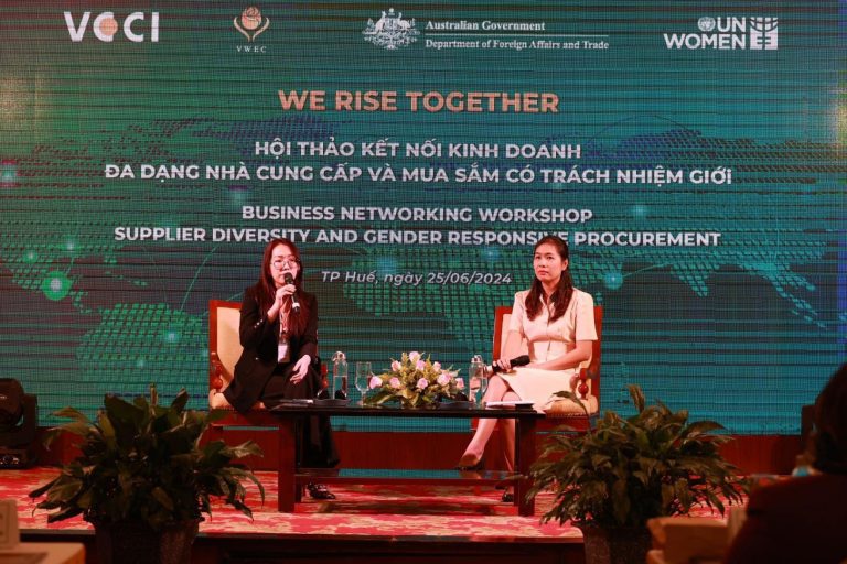 Read more about the article Hội thảo Kết nối Kinh doanh “Đa dạng nhà cung cấp và Mua sắm có trách nhiệm giới” tổ chức tại Tp.Huế vào ngày 25/6/2024
