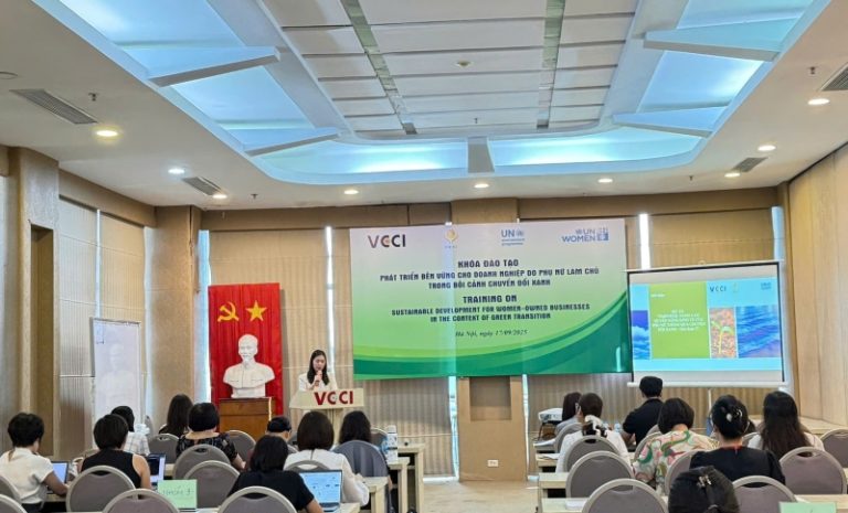 Read more about the article Khóa đào tạo “Phát triển bền vững cho doanh nghiệp do phụ nữ làm chủ trong bối cảnh chuyển đổi xanh” ngày 17/9/2025 tại Hà Nội
