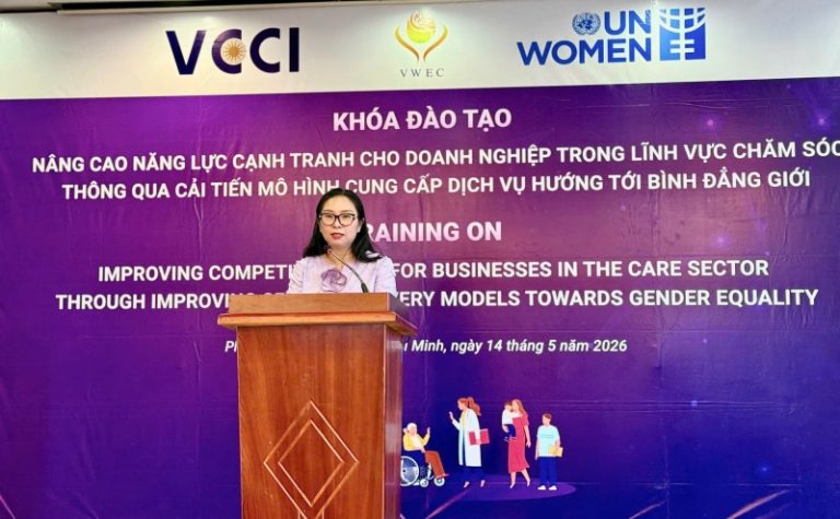 Read more about the article Khóa đào tạo “Nâng cao năng lực cạnh tranh cho doanh nghiệp trong lĩnh vực chăm sóc thông qua cải tiến mô hình cung cấp dịch vụ hướng tới bình đẳng giới” ngày 14/5/2026 tại Vũng Tàu, TP Hồ Chí Minh