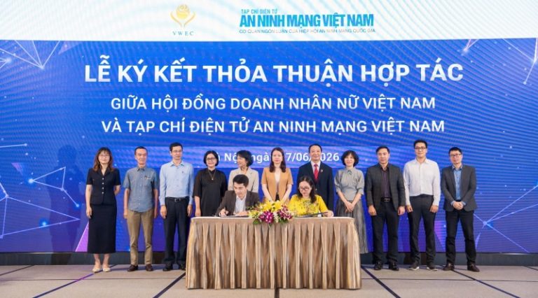 Read more about the article Lễ ký kết Thỏa thuận hợp tác giữa Hội đồng Doanh nhân nữ Việt Nam và Tạp chí điện tử An ninh mạng Việt Nam
