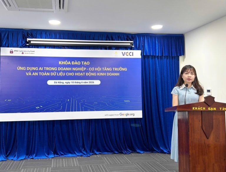 Read more about the article Khóa đào tạo “Ứng dụng AI trong doanh nghiệp – Cơ hội tăng trưởng và an toàn dữ liệu cho hoạt động kinh doanh” ngày 18/6/2026 tại Đà Nẵng